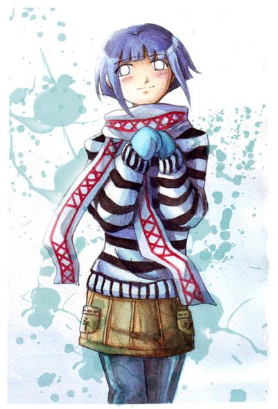 Very Cute Hinata-chan Winter Snow